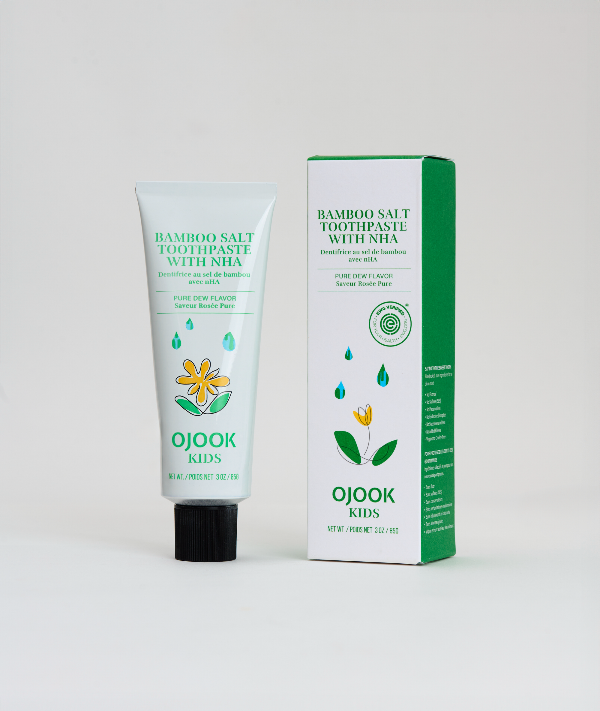 OJOOK Mommy & Me Bamboo Salt Toothpaste Set