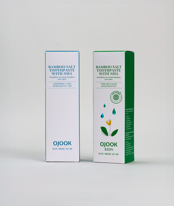 OJOOK Mommy & Me Bamboo Salt Toothpaste Set